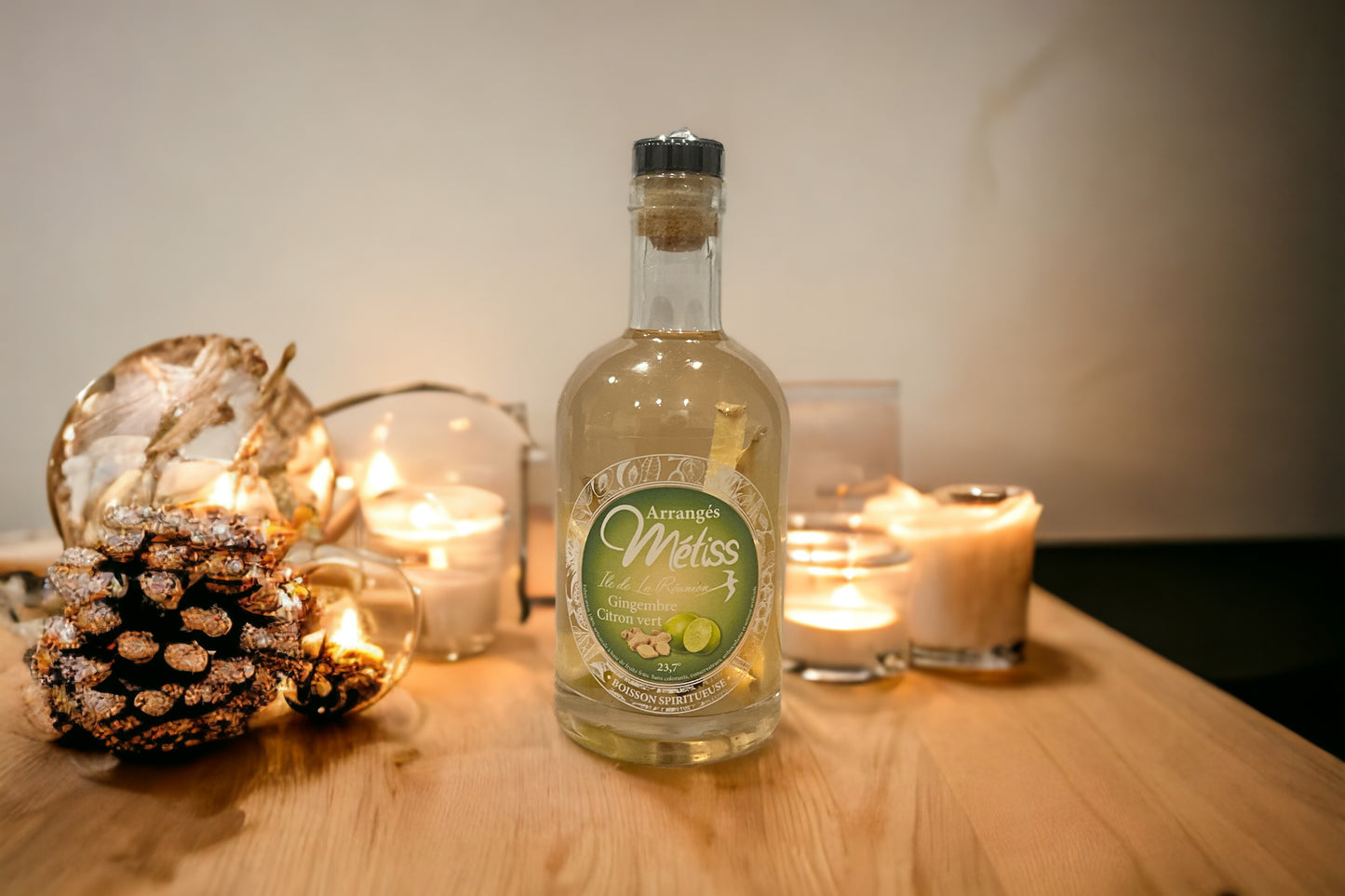 Arranged ginger & lime, 35 cl, 23.7°