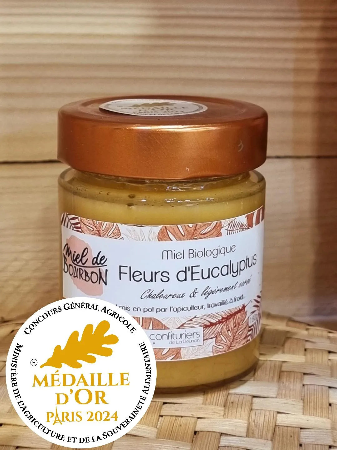 Miel de Bourbon - Miel fleurs d’Eucalyptus, 180g